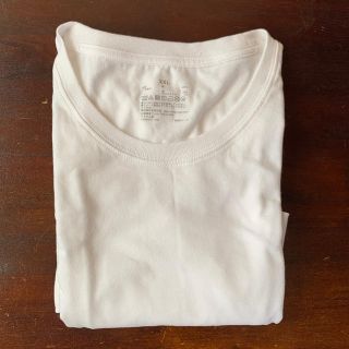 ムジルシリョウヒン(MUJI (無印良品))のMUJI クルーネック長袖Tシャツ　婦人白XXLサイズ(Tシャツ(長袖/七分))