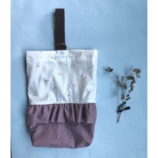 メゾンドフルール(Maison de FLEUR)の【handmade】フリル シューズバッグ 上靴入れ さくらんぼ(シューズバッグ)