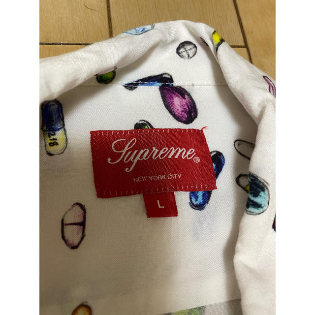 Supreme(シュプリーム)のSupreme 17ss PILLS RAYON SHIRT L ホワイト メンズのトップス(シャツ)の商品写真