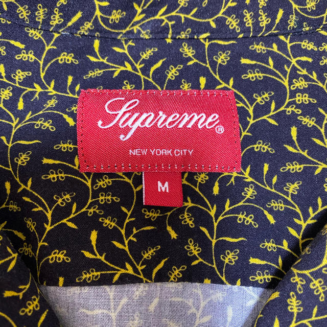 supreme rayon shirt ブラック　M レーヨン  シャツ