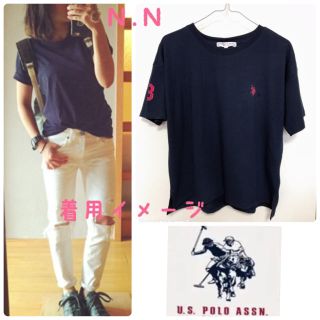 ポロラルフローレン(POLO RALPH LAUREN)のu.s.polo.assn ネイビー Mサイズ 無地Tシャツ 新品未使用タグ付き(Tシャツ(半袖/袖なし))