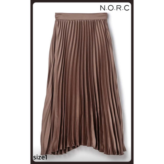 N.O.R.Cノーク/ヴィンテージサテンプリーツマキシスカート/タグ付新品 レディースのスカート(ロングスカート)の商品写真