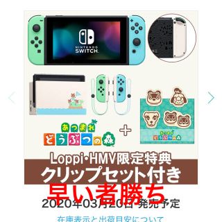 ニンテンドースイッチ(Nintendo Switch)のNintendo Switch あつまれどうぶつの森同梱パック(家庭用ゲーム機本体)