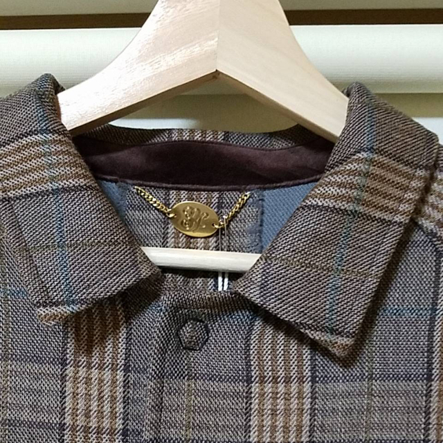 sunsea 19aw caramel check coat 3