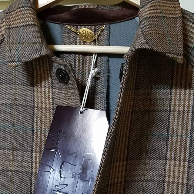 sunsea 19aw caramel check coat 3