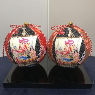 確認用 手鞠 手毬 てまり 七福神 宝船 - 置物
