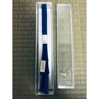 【帯じめ】松みどり　青色　新品未使用(着物)