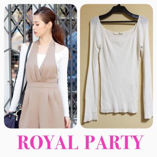 ロイヤルパーティー(ROYAL PARTY)のロイパ♡スクエアネックニット長袖トップス(カットソー(長袖/七分))