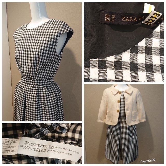 ZARA ギンガムチェック 高みえワンピース 3