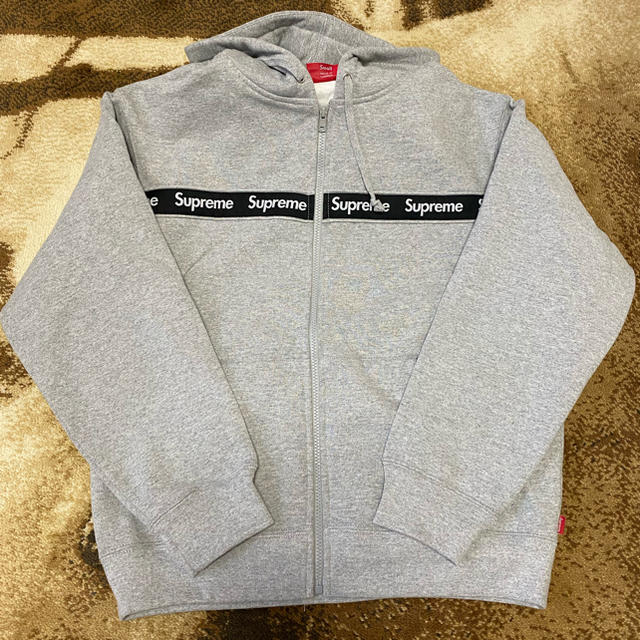 supreme®︎ / Text Stripe Zip Up Hooded