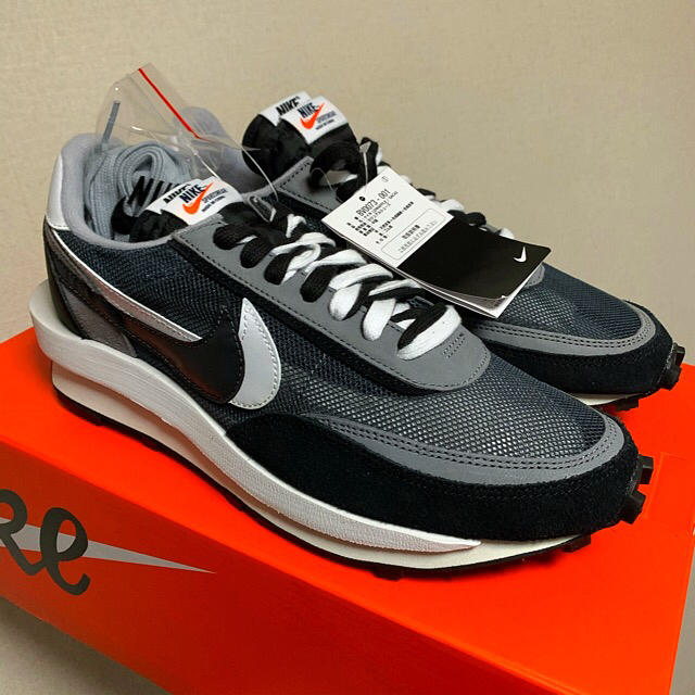 サイズUS1028cm新品未使用 SACAI × NIKE LD Waffle BLACK 28cm