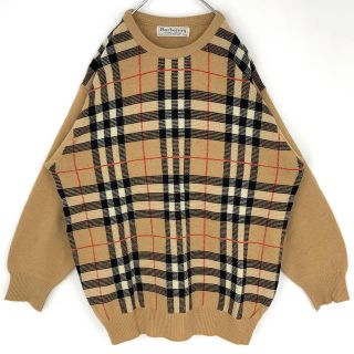 BURBERRY - バーバリー 全面ノバチェック ニット セーター 可愛い 春