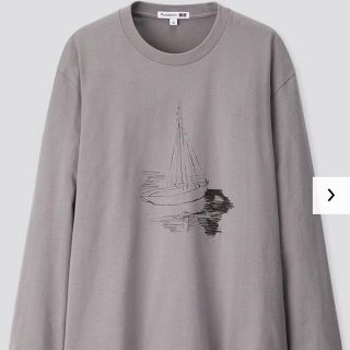 ユニクロ(UNIQLO)の新品●Sサイズ★ユニクロ×アンダーソンロングTシャツ★ 2019AW グレー(Tシャツ/カットソー(七分/長袖))