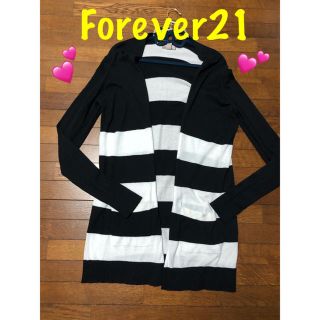 フォーエバートゥエンティーワン(FOREVER 21)の【フォーエバー21】ボーダーカーディガン(カーディガン)