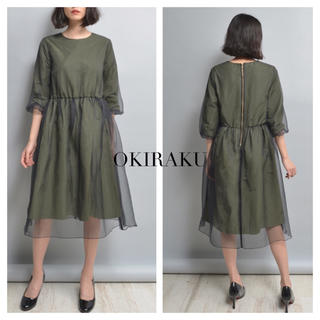 オキラク(OKIRAKU)のOKIRAKU レイヤードドレス【Layered dress】(ミディアムドレス)