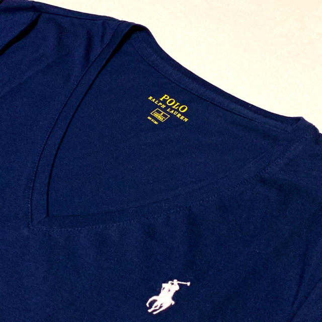 POLO RALPH LAUREN(ポロラルフローレン)のレディース  S 新品✨Vネック ロングスリーブ Tシャツ / ネイビー レディースのトップス(Tシャツ(長袖/七分))の商品写真