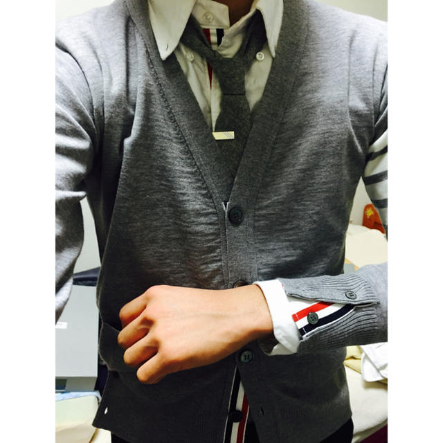 THOM BROWNE(トムブラウン)のトムブラウン　15ss メリノウールカーディガン メンズのトップス(カーディガン)の商品写真