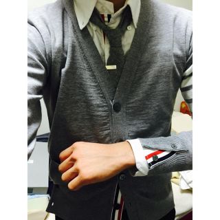 トムブラウン(THOM BROWNE)のトムブラウン　15ss メリノウールカーディガン(カーディガン)