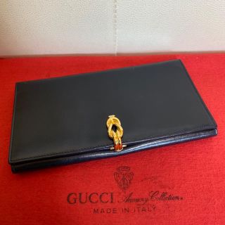 グッチ(Gucci)の貴重　未使用　保管品　GUCCI オールド　グッチ  レザー　長　財布　小銭入れ(財布)