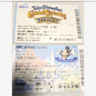 ディズニー(Disney)の【レア】ディズニー 使用済みパスポート  2枚 ①(その他)