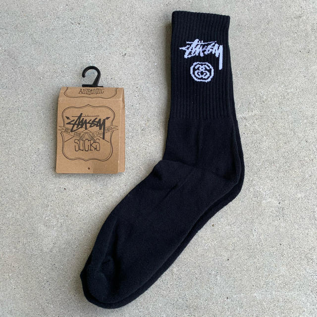 STUSSY(ステューシー)の新品 未使用 海外限定 STUSSY ソックス 靴下 ブラック メンズのレッグウェア(ソックス)の商品写真