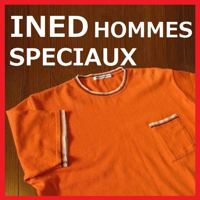 INED(イネド)の【 INED HOMMES 】コットンTeeシャツ オレンジF 安心の日本製 メンズのトップス(Tシャツ/カットソー(半袖/袖なし))の商品写真