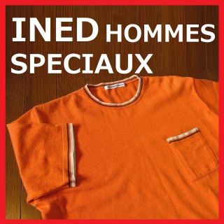 イネド(INED)の【 INED HOMMES 】コットンTeeシャツ オレンジF 安心の日本製(Tシャツ/カットソー(半袖/袖なし))