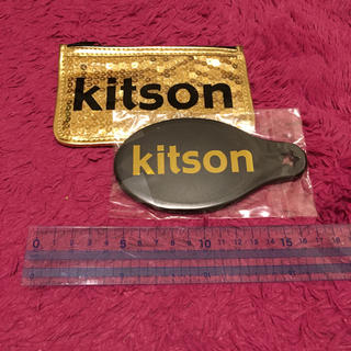 キットソン(KITSON)のキットソン　スパンコールポーチ＆キラキラ手鏡(ポーチ)