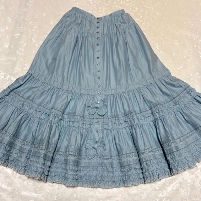 ピンクハウス フランスレース使いのスカート サックス レディース