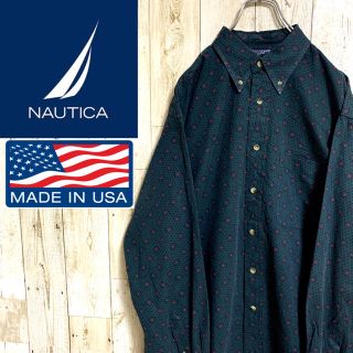 ノーティカ(NAUTICA)の【USA製】ノーティカ☆総柄×小紋柄コットンBDシャツ　90s(シャツ)