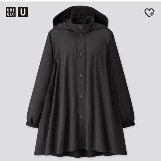 ユニクロ(UNIQLO)のUNIQLO♡スタンドカラーAラインコート＊size XS ダークグレー(スプリングコート)