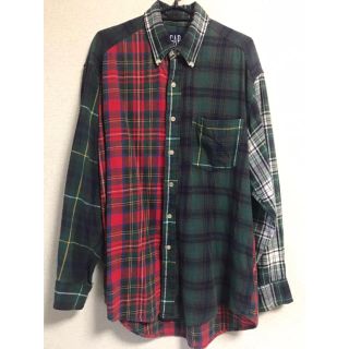 ギャップ(GAP)の90s OLD GAP パッチワーク ネルシャツ(シャツ)