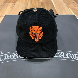 クロムハーツ(Chrome Hearts)の新作 レア クロムハーツ コーデュロイ キャップ ダガーロゴ オレンジ(キャップ)