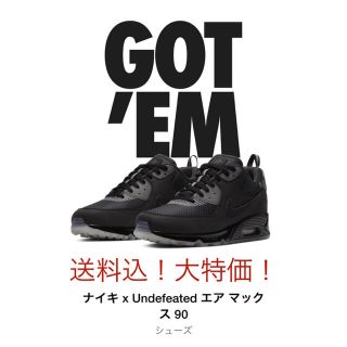 ナイキ(NIKE)のナイキ エアマックス90×UNDEFEATED  28.5cm(スニーカー)