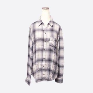 アバクロンビーアンドフィッチ(Abercrombie&Fitch)の★新品★アバクロンビー&フィッチ★ヴィスコースチェックシャツ (Grey/M)(シャツ/ブラウス(長袖/七分))