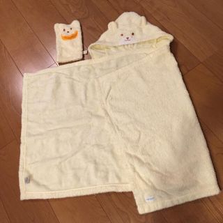 ミキハウス(mikihouse)のバスポンチョ(体を洗うミトン付き)(その他)