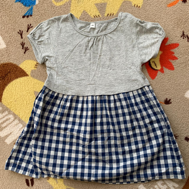 MUJI (無印良品)(ムジルシリョウヒン)の無印　ワンピース　90 キッズ/ベビー/マタニティのキッズ服女の子用(90cm~)(ワンピース)の商品写真