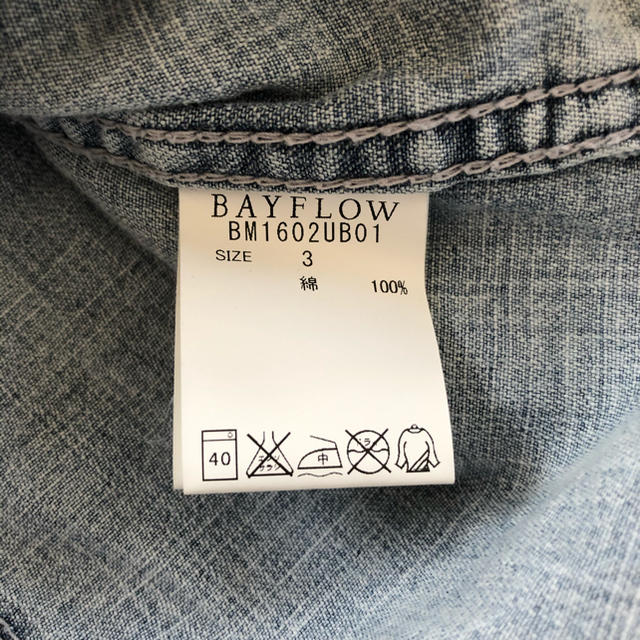 BAYFLOW(ベイフロー)のBAYFLOW ベイフロー リペア加工 デニムシャツ 3ライトブルー　 メンズのトップス(シャツ)の商品写真