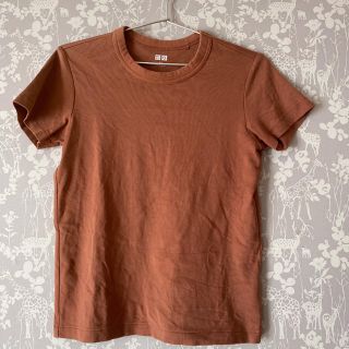 ユニクロ(UNIQLO)のUNIQLOＵ クルーネックTシャツ　Mサイズ　ブラウン　(Tシャツ(半袖/袖なし))