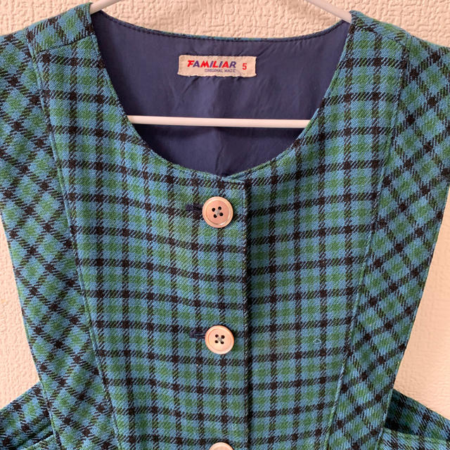 familiar(ファミリア)のファミリア   チェック　ワンピース　 キッズ/ベビー/マタニティのキッズ服女の子用(90cm~)(ワンピース)の商品写真