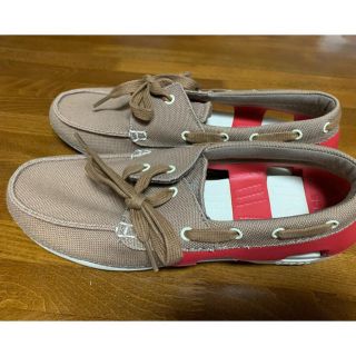 クロックス(crocs)の【値下げ中】Crocs クラシックボートシューズ　ブラウン合成繊維26cm(スニーカー)