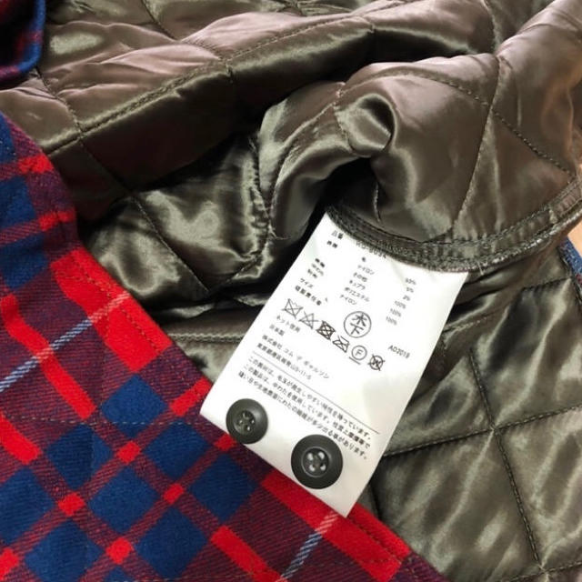 COMME des GARCONS(コムデギャルソン)の19aw オム中綿キルティング チェック&MA1切り替えシャツジャケット メンズのトップス(シャツ)の商品写真