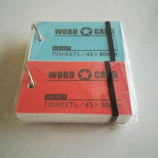 単語カード 2セット インテリア/住まい/日用品の文房具(ノート/メモ帳/ふせん)の商品写真