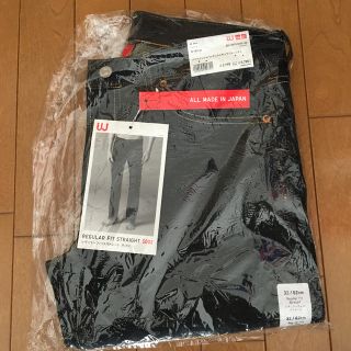 ユニクロ(UNIQLO)のユニクロジーンズ UJ 日本製 未洗い 赤耳 32インチ(デニム/ジーンズ)