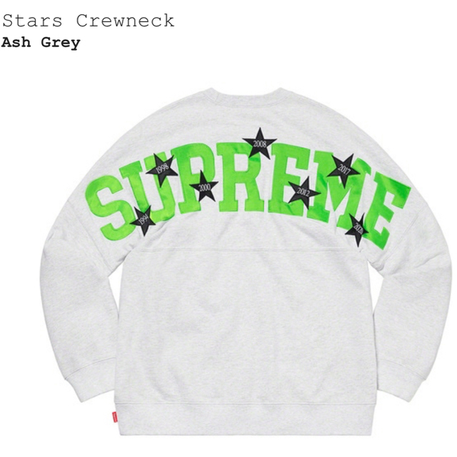 Supreme Stars Crewneck M グレイ 限定価格セール！ live.campushd.tv