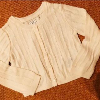 ベビーギャップ(babyGAP)の【美品】カーディガン　ホワイト　90(カーディガン)