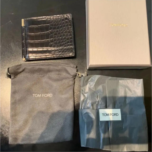 TOM FORD(トムフォード)の美品 TOM FORD トムフォード   クロコダイル マネークリップ 財布 メンズのファッション小物(折り財布)の商品写真