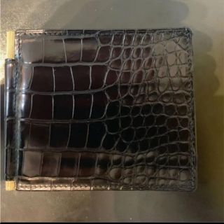 美品 TOM FORD トムフォード クロコダイル マネークリップ 財布