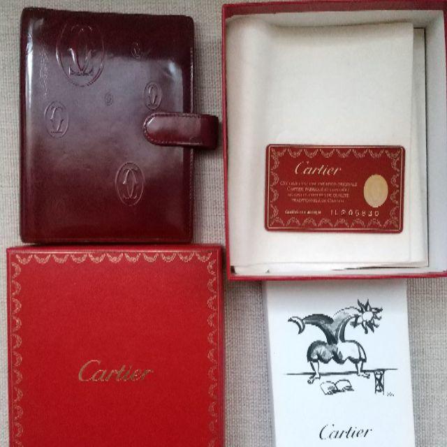 Cartier(カルティエ)の※値下げ　カルティエ 手帳カバー ハッピーバースデー 箱付き レディースのファッション小物(その他)の商品写真