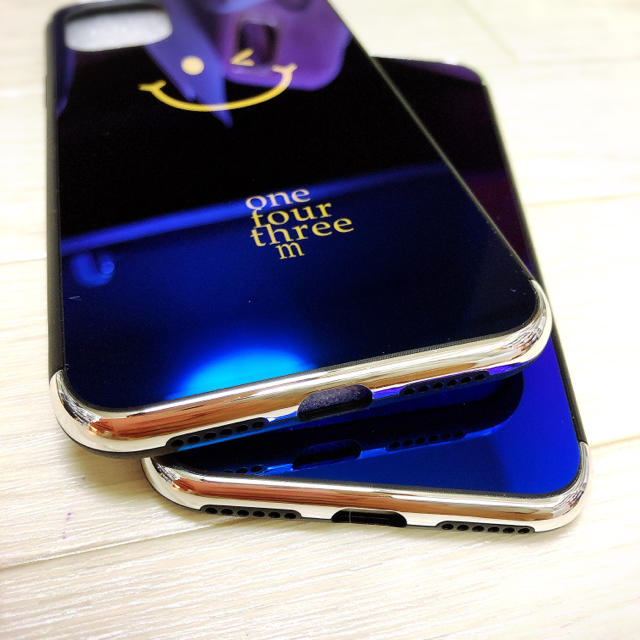 新品 青 スマイル ニコちゃん iPhone7/8 ケース 綺麗 スマホ/家電/カメラのスマホアクセサリー(iPhoneケース)の商品写真